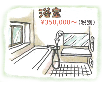 浴室リフォーム ¥635,000（税別）〜